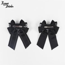 画像3: 【Puppet Bombs】QS113 レース使いビジューリボンヘアクリップ (3)