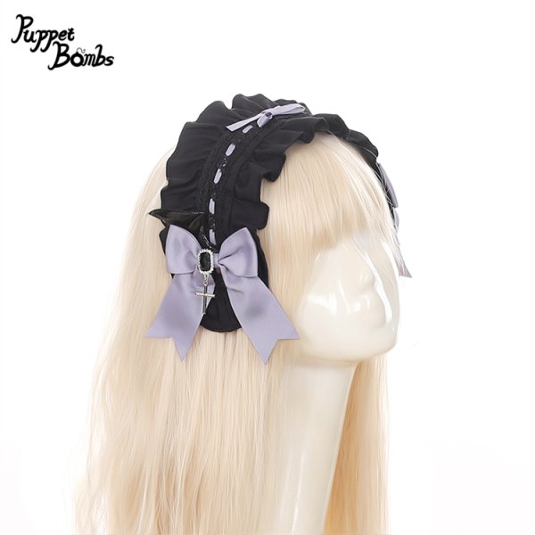 【翠琴】にじまるっと けも耳カチューシャ（ PuppetBombs】QS176 小悪魔リボンヘッドドレス風カチューシャ - To Alice