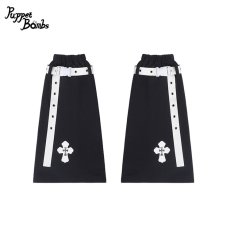 画像1: 【Puppet Bombs】QS199  クロスベルトレッグウォーマー (1)