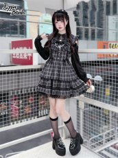 画像8: 【PuppetBombs】QS207ハートビジューリボン付きフリルカチューシャ (8)