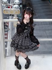 画像6: 【PuppetBombs】QS207ハートビジューリボン付きフリルカチューシャ (6)