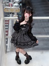 画像7: 【PuppetBombs】QS207ハートビジューリボン付きフリルカチューシャ (7)