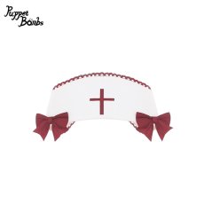 画像1: 【Puppet Bombs】QS215 クロス刺繡ナースキャップ (1)