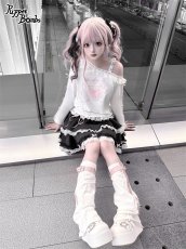 画像5: 【Puppet Bombs】QS222 パールチェーン×ビジューリボンクリップセット (5)