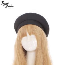 画像2: 【Puppet Bombs】QS42 ハートレースアップリボンベレー帽【30％OFF】 (2)