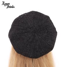 画像5: 【PuppetBombs】QS47 レースアップリボンツイードベレー帽 (5)