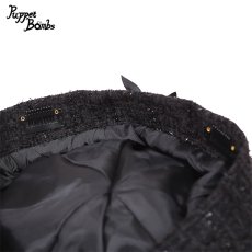 画像6: 【PuppetBombs】QS47 レースアップリボンツイードベレー帽 (6)