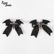 画像2: 【PuppetBombs】QS5 小悪魔×クロスリボンヘアクリップ (2)