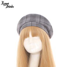 画像1: 【PuppetBombs】QS50 探偵チェックベレー帽 (1)