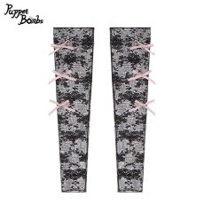 画像1: 【Puppet Bombs】QS67 ３連リボンアームカバー【30％OFF】 (1)