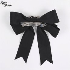 画像3: 【Puppet Bombs】QS7 ハートビジュー付きリボンバレッタ【50%OFF】 (3)