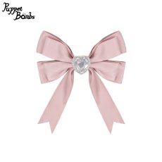 画像2: 【Puppet Bombs】QS7 ハートビジュー付きリボンバレッタ【50%OFF】 (2)