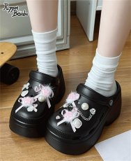 画像15: 【PuppetBombs】QZ14 ぷっくりデコ厚底サンダル (15)