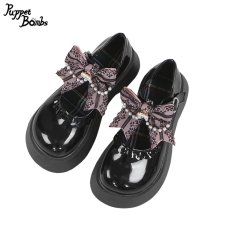 画像1: 【Last one】【Puppet Bombs】QZ15パール×リボンパンプス【30％OFF】 (1)