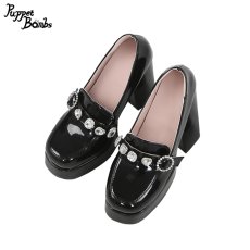 画像1: 【Puppet Bombs】QZ17 ビジューデコハイヒールパンプス【30％OFF】 (1)