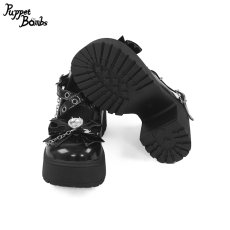 画像3: 【Last one】【Puppet Bombs】QZ18小悪魔ハートビジューパンプス【30％OFF】 (3)