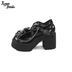 画像4: 【Last one】【Puppet Bombs】QZ18小悪魔ハートビジューパンプス【30％OFF】 (4)