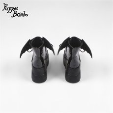 画像4: 【Puppet Bombs】QZ4 小悪魔厚底ショートブーツ (4)