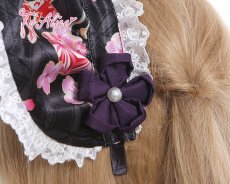 画像5: 【ToAlice】S1184和花クリップ付きハーフボンネットカチューシャ (5)