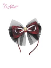 画像1: 【ToAlice】S1332タータンチェックアイドルカチューシャ【50％OFF】 (1)