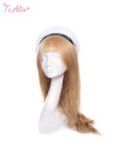 画像1: 【ToAlice】S1372ドットシフォン重ねポンポン付きベレー帽 (1)