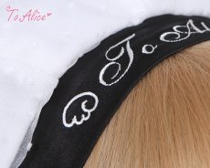 画像2: 【ToAlice】S1372ドットシフォン重ねポンポン付きベレー帽 (2)