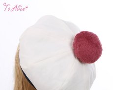 画像7: 【ToAlice】S1828ポンポン付きマリンベレー帽【30％OFF】 (7)