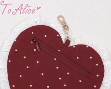 画像2: 【ToAlice】S2140ドットハートポーチ【40％OFF】 (2)