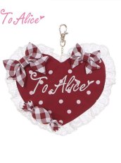 画像2: 【ToAlice】S2326ドット×ギンガムハートストラップ【50％OFF】 (2)