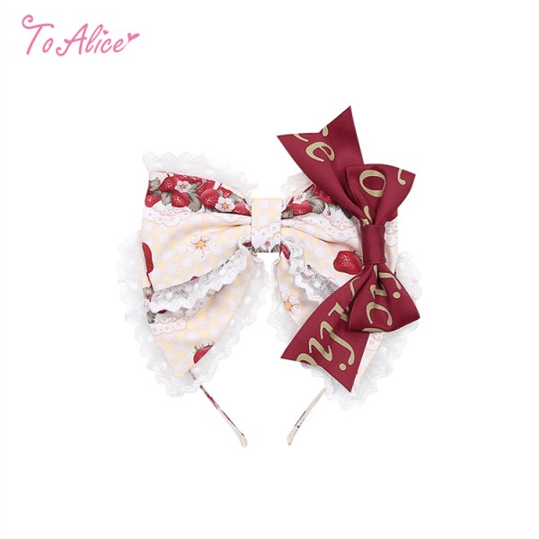 Last one】【ToAlice】S2514 StrawberryRabbitプリントリボン
