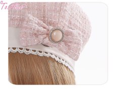 画像5: 【ToAlice】S2554リボンブローチ付きツイードベレー帽【30%OFF】 (5)
