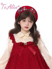 画像14: 【ToAlice】S2730ビジューデコレーションベレー帽【50％OFF】 (14)