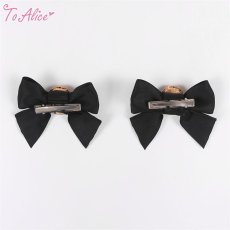 画像2: 【ToAlice】S2901ビジューリボンヘアクリップ【30％OFF】 (2)