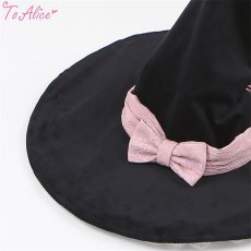 画像2: 【ToAlice】S2925リボン×フリル魔女帽子【30％OFF】 (2)