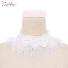 画像1: 【Last one】【ToAlice】S3255ファー使いホワイトチョーカー【30%OFF】 (1)