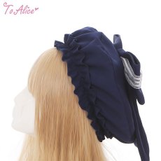 画像6: 【ToAlice】S3260マリンアイドルビッグリボンベレー帽 (6)