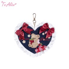 画像1: 【ToAlice】S3325ストロベリーベアキャンディハートストラップ (1)