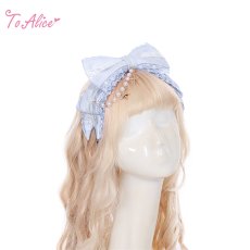 画像1: 【ToAlice】S3523パールリボンカチューシャ (1)