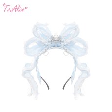 画像1: 【ToAlice】S3539雪の結晶リボン2wayカチューシャ (1)