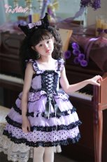 画像10: 【送料無料】TZ10 ドット柄レースアップフリルジャンパースカート《予約限定》 (10)