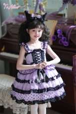 画像11: 【送料無料】TZ10 ドット柄レースアップフリルジャンパースカート《予約限定》 (11)