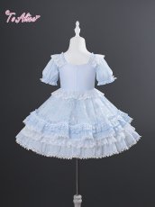 画像4: 【送料無料】【ToAlice Kids】TZ11雪の結晶3連リボンワンピース《予約受付》 (4)