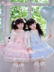 画像1: 【送料無料】【ToAlice Kids】TZ16雪の結晶3連リボンジャンパースカート《予約受付》 (1)