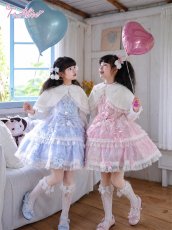 画像3: 【送料無料】【ToAlice Kids】TZ16雪の結晶3連リボンジャンパースカート《予約受付》 (3)