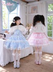 画像4: 【送料無料】【ToAlice Kids】TZ16雪の結晶3連リボンジャンパースカート《予約受付》 (4)