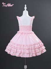 画像4: 【ToAlice Kids】TZ8 【Kids】たっぷりリボンドールジャンパースカート (4)