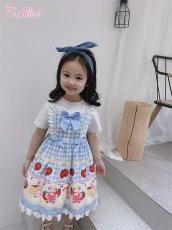 画像15: 【ToAlice Kids】TZC5202いちご×ハニーベアジャンパースカート (15)