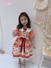 画像15: 【ToAlice Kids】TZC5203いちご×ハニーベアワンピース (15)