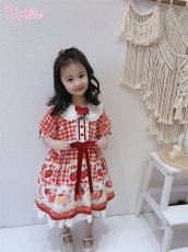 画像16: 【ToAlice Kids】TZC5203いちご×ハニーベアワンピース (16)