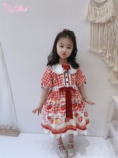 画像18: 【ToAlice Kids】TZC5203いちご×ハニーベアワンピース (18)